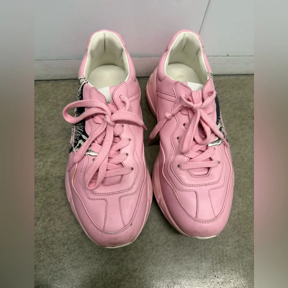 Gucci Pink Mystic Cat Rython Sneakers - Picture 3 of 9